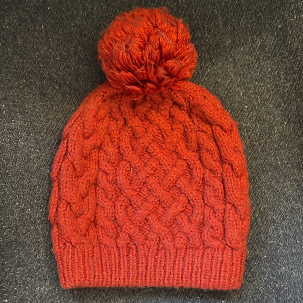 Alpaca and acrylic large beanie winter Pom Pom hat thick stretchy soft